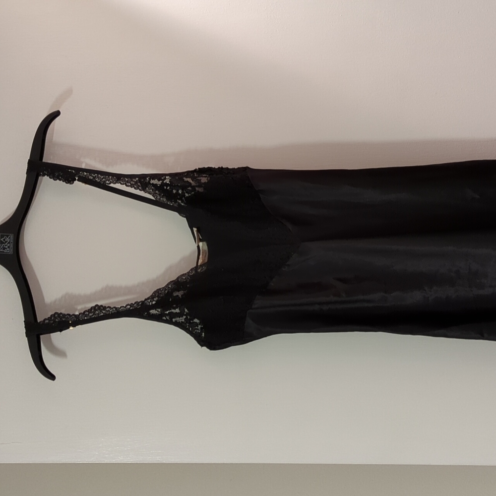 Vintage Victoria's Secret Long Black Slip